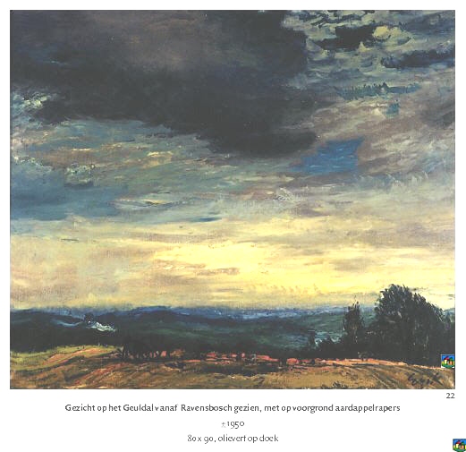 Gezicht op het Geuldal vanaf Ravensbosch gezien, met op voorgrond aardappelrapers